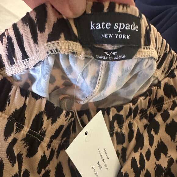 NWT Kate Spade Leopard Print PJ set Super soft - Picture 8 of 8